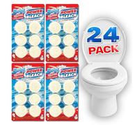 Duzzit Power Bleach Toilet Block White, Loo Deodoriser, Cistern Block, Bleach Block x 6 (4 Pack Bundle By FREYPAC®, 24 Blocks Total) (White) (4 Pack)
