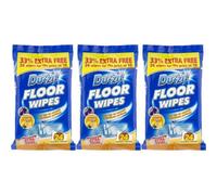 Duzzit Quick Cleaning Floor Wipes, 24 Wipes (Pack Of 3)