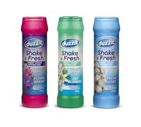 Duzzit Shake & Fresh Carpet Freshener Powder Variety Pack (3 Pack) - Floral Garden, Lily Blossom & Fresh Linen | Carpet Deodorizer, Shake and Vac Style Odor Eliminator & Carpet Cleaner Powder