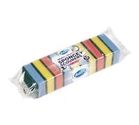Duzzit Sponge Scourers Multicoloured For Kitchen And Bathroom, Remove Grease & Grime, Pack Of 10, Multi, 10 Count (Pack Of 1)