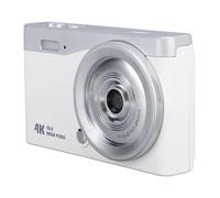 DV Camera, 16:9 Auto Focus Digital Camera with Fill Light for Vlogging Travelling (White)