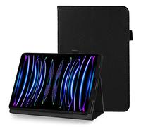 DV Case for iPad Pro 11 inch 4th/3rd/2nd/1st Generation, Flip Stand Folio Case, Shockproof PU Leather, Smart Magnetic Cover with Pencil Holder 2022 2021 2020 2018 (Black)