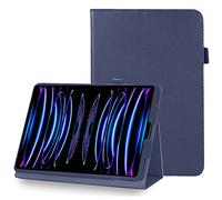 DV Case for iPad Pro 11 inch 4th/3rd/2nd/1st Generation, Flip Stand Folio Case, Shockproof PU Leather, Smart Magnetic Cover with Pencil Holder 2022 2021 2020 2018 (Blue)