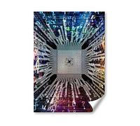 DV DESIGN 1 x A4 Poster Art Print - Bright CPU Computer Chip Wall Art Paper Posters Large Picture Graphic Photo #2579