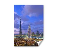 DV DESIGN 1 x A4 Poster Art Print - Burj Khalifa Dubai City Wall Art Paper Posters Large Picture Graphic Photo #13056
