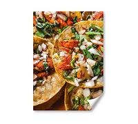 DV DESIGN 1 x A4 Poster Art Print - Mexican Traditional Tacos Food Wall Art Paper Posters Large Picture Graphic Photo #21873