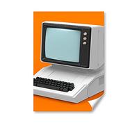 DV DESIGN 1 x A4 Poster Art Print - Vintage PC Computer 80's Retro Wall Art Paper Posters Large Picture Graphic Photo #21953