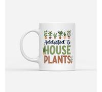DV DESIGN 1 x Addicted to House Plants Mug - Cactus Collecting Plant Pots Fan House Warming Hobby Men Women Gift Drinks Cup #82325