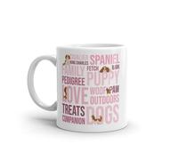 DV DESIGN 1 x Cavalier King Charles Spaniel Mug - Dog Pet Animal Puppy Kids Men Women Words Breed Drinks Thoughts Coffee Tea Ceramic Gift #78721