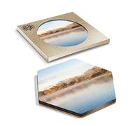 DV DESIGN 1 x Eco Boxed Cork Hexagon Coaster - Windermere Lake District England UK Drink Cup Mug Glass Table Protection Mat #24441