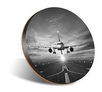 DV DESIGN 1 x Eco Round 12cm Coaster - BW - Amazing Flying Plane Airplane Pilot Drink Cup Mug Glass Table Protection Mat #41242