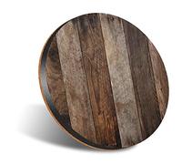 DV DESIGN 1 x Eco Round 12cm Coaster - Wooden Planks Wood Texture Effect Brown Drink Cup Mug Glass Table Protection Mat #24449