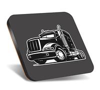 DV DESIGN 1 x Eco Square 12cm Coaster - Amazing Truck Lorry Transportation Drink Cup Mug Glass Table Protection Mat #8298