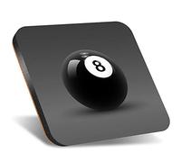 DV DESIGN 1 x Eco Square 12cm Coaster - BW - 8 Ball Pool Snooker Drink Cup Mug Glass Table Protection Mat #38817
