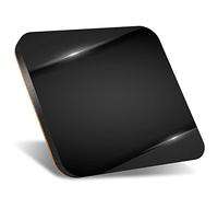 DV DESIGN 1 x Eco Square 12cm Coaster - BW - Black Gaming Style Drink Cup Mug Glass Table Protection Mat #35556