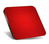 DV DESIGN 1 x Eco Square 12cm Coaster - Red Filter Colour Block Drink Cup Mug Glass Table Protection Mat #15751
