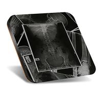 DV DESIGN 1 x Eco Square 12cm Coaster - X-Ray Spine Pelvis Doctor Radiographer Drink Cup Mug Glass Table Protection Mat #46479