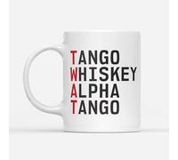 DV DESIGN 1 x Funny Swear Words Mug - NATO Alphabet Rude Insults Phonetic Military Idiot Army Joke Travel Dad Grandad Friend Drinks Cup #82773