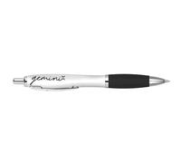 DV DESIGN 1 x Gemini Black Pen - Twins Star Sign Zodiac Horoscope Astrology Stationary School Equipment Teacher Friend Birthday Men Women #80936