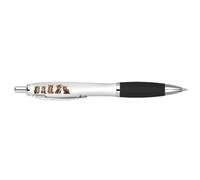 DV DESIGN 1 x Ginger Kittens Black Pen - Cats Striped Pets Animals Joke Stationary School Teacher Christmas Birthday Friend Girls Boys #81250