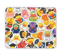 DV DESIGN 1 x Rubber Ducks Mouse Mat - Job Kids Bath Duckies Cute Duck Funny Novelty Desk Accessories Computer Office Work Home Mousepad Pad IT #81568