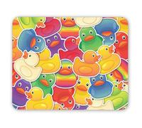 DV DESIGN 1 x Rubber Ducks Mouse Mat -Toys Kids Bath Duckies Cute Duck Funny Novelty Desk Accessories Computer Office Work Home Mousepad Pad IT #81567
