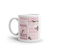 DV DESIGN 1 x Springer Spaniel Mug - Dog Pet Animal Puppy Kids Men Women Words Breed Drinks Thoughts Coffee Tea Ceramic Gift #78725
