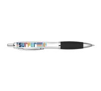 DV DESIGN 1 x Surfer Black Pen - Surfing Waves Beach Hippy Sport Surf Hobby Fan Lover Joke Stationary School Equipment Friend Men Boys Girls #81168