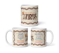 DV DESIGN 1 x Taurus Mug - Positive Negative Good Bad Traits Zodiac Star Sign Horoscope Joke Funny Groovy Astrology Drinks Mugs Cup Kitchen #81896