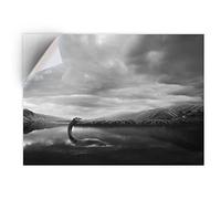 DV DESIGN 1 x Vinyl Sticker A5 - Rectangle Shape 15,8x21cm - BW - Loch Ness Monster Scotland Art Print Decal Laptop Tablet Luggage Car Bike Wall Fridge Door Sticker #43140