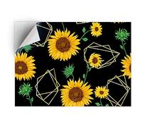 DV DESIGN 1 x Vinyl Sticker A5 - Rectangle Shape 15,8x21cm - Sunflower Terrarium Plant Flowers Art Print Decal Laptop Tablet Luggage Car Bike Wall Fridge Door Sticker #14830