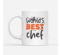 DV DESIGN 1 x World's Best Chef Mug - Cook Food Fan Hobby Job Greatest Birthday Boys Girls Men Women Travel Drinks Cup #82727