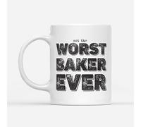 DV DESIGN 1 x Worst Baker Ever Mug - Baking Cook Funny Joke Not The Sport Fan Hobby Work Job Bad Birthday Men Women Travel Drinks Cup #82751