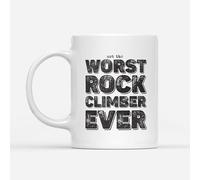 DV DESIGN 1 x Worst Rock Climber Ever Mug - Climbing Colleague Funny Joke Not The Fan Hobby Work Job Bad Birthday Men Women Travel Drinks Cup #82759