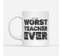 DV DESIGN 1 x Worst Teacher Ever Mug - Colleague School Funny Joke Not The Sport Fan Hobby Work Job Bad Birthday Men Women Travel Drinks Cup #82748