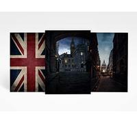 DV DESIGN 3 x A4 UK London Posters - Night Union Jack Trio of Prints Portrait Poster Gift