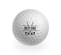 DV DESIGN 3 x Golf Balls - Best Dad Birthday Joke Funny Age Golfing Golfer Fan Club Sport Father Daddy Husband Friend Men Boys Ball Gift #GB0010