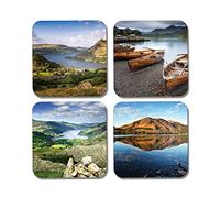 DV DESIGN 4 x Square Lake District Coasters - England Lakes Mountains Travel UK Gift #77914