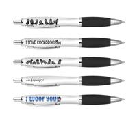DV DESIGN 5 x Cockapoo Black Pens - Poodle Dogs Pets Puppy Pun Animal Stationary Equipment School Teacher Friend Girls Boys Birthday Set #81319
