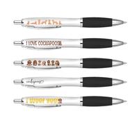 DV DESIGN 5 x Golden Cockapoo Black Pens - Dogs Pets Puppy Pun Animal Stationary Equipment School Teacher Friend Girls Boys Birthday Set #81320