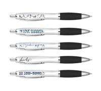 DV DESIGN 5 x Shark Black Pens - Sea Creature Funny Pun Animal Cartoon Stationary School Equipment Teacher Friend Girls Boys Birthday Set #81308