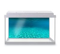 DV DESIGN Aquarium Fish Tank Background 60x30 cm - Underwater World Blue Texture Ocean Sea Marine Aquatic Static Cling Vinyl Vivarium Terrarium External Application #500070
