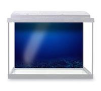 DV DESIGN Aquarium Fish Tank Background 62x42 cm - Bottom Sea Underwater World Blue Texture Ocean Marine Static Cling Vinyl Vivarium Terrarium External Application #500071