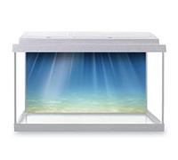 DV DESIGN Aquarium Fish Tank Background 80x40 cm - Bottom Ocean Texture Water Surface Underwater Waves Blue Underworld Static Cling Vinyl Vivarium Terrarium External Application #500067