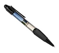 DV DESIGN Colourful Beach Huts Black Ballpoint Pen -Seaside Holiday Summer Blue Sky #8091