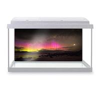 DV DESIGN Fish Tank Background 90x45cm - Tasmania Aurora Australis Waterproof Vinyl Static Cling #2200