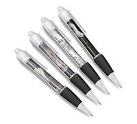 DV DESIGN Set of 4 Arctic Wolf White Ballpoint Pens - Wolves Animal Wild Nature Wildlife American Pattern Boys Girls Men Women Theme Pen #79420