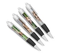 DV DESIGN Set of 4 Cockapoo White Ballpoint Pens - Fluffy Dog Puppy Animals Cocker Spaniel Poodle Friends Boys Girls Men Women Theme Pen #79335