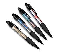 DV DESIGN Set of 4 Croatia Black Ballpoint Pens - Croatian Flag City Map Country Holiday Travel Friends Boys Girls Men Women Theme Pen #79532