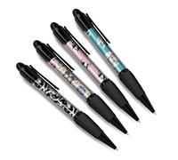 DV DESIGN Set of 4 French Bulldog Black Ballpoint Pens - Frenchie Dog Animals Theme Gift
